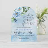 Elegant Iets Blue Floral Vrijgezellenfeest Kaart (Staand voorkant)