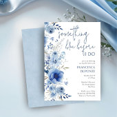 Elegant Iets Blue Floral Vrijgezellenfeest Kaart