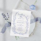 Elegant Iets Blue Floral Vrijgezellenfeest Kaart