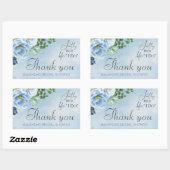 Elegant Iets Blue Floral Vrijgezellenfeest Rechthoekige Sticker (Vel)