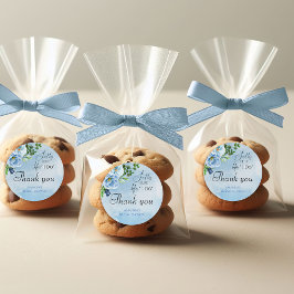 Elegant Iets Blue Floral Vrijgezellenfeest Ronde Sticker