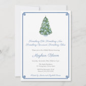 Elegant Iets Blue Winter Vrijgezellenfeest Party Kaart (Voorkant)