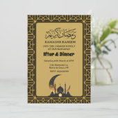 Elegant iftar diner Ramadan 2025 1446 Kaart (Staand voorkant)