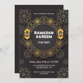 Elegant iftar-uitnodiging kaart (Voorkant / Achterkant)