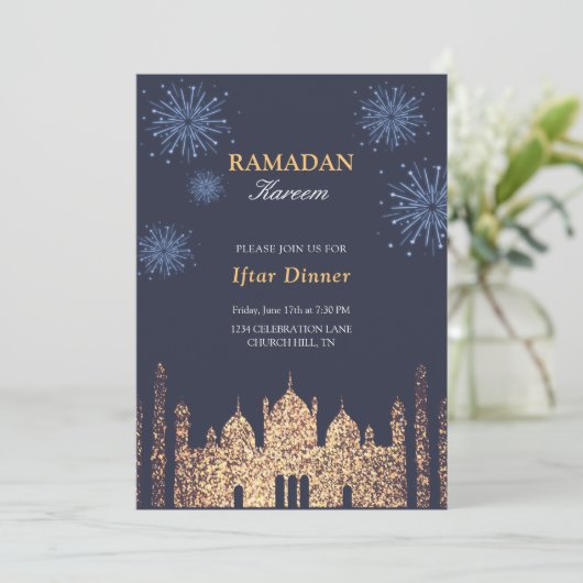 Elegant Iftar-uitnodiging Kaart (Staand voorkant)