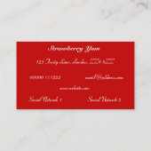 Elegant ijsbes drink visitekaartje (Achterkant)