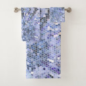 Elegant ijsblauw mozaïek bad handdoek (Insitu)
