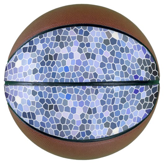 Elegant ijsblauw mozaïek, modern basketbal (Voorkant)