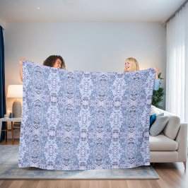 Elegant ijsblauw mozaïek, modern fleece deken