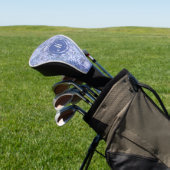 Elegant ijsblauw mozaïek, modern Monogram Golfheadcover (Insitu)