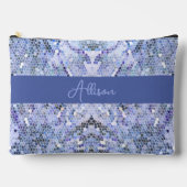 Elegant ijsblauw mozaïek, modern op maat etui (Voorkant)