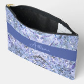 Elegant ijsblauw mozaïek, modern op maat etui (Open)