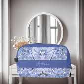 Elegant ijsblauw mozaïek, modern op maat toilettasje