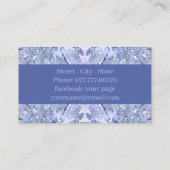 Elegant ijsblauw mozaïek, modern op maat visitekaartje (Achterkant)