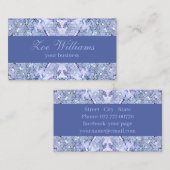 Elegant ijsblauw mozaïek, modern op maat visitekaartje (Voorkant / Achterkant)