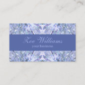 Elegant ijsblauw mozaïek, modern op maat visitekaartje (Voorkant)