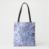 Elegant ijsblauw mozaïek tote bag (Voorkant)