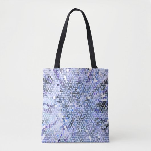 Elegant ijsblauw mozaïek tote bag (Voorkant)