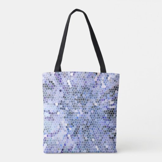 Elegant ijsblauw mozaïek tote bag (Achterkant)