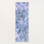 Elegant ijsblauw mozaïek yogamat (Achterkant)