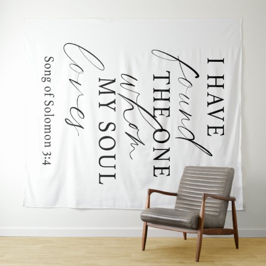 Elegant Ik heb de One Quote bruiloft gevonden Wandkleed (In Situ (horizontaal))