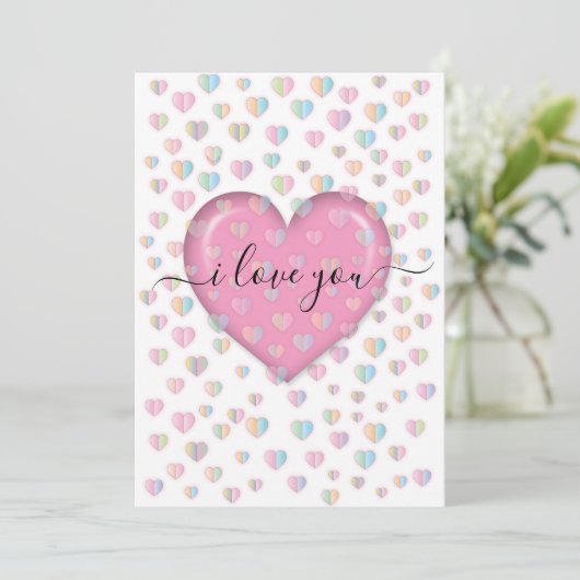Elegant Ik hou van design Kaart (Staand voorkant)