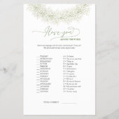 Elegant Ik hou van jou over de hele wereld spel & Flyer (Voorkant)