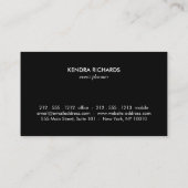 Elegant Ikat Patroon met Gouden Naam Logo Visitekaartje (Achterkant)