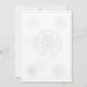 Elegant Illusion Navy & White Lace Mandala Wedding Kaart (Achterkant)
