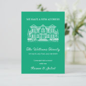 Elegant Illustrated New Home Announcement Aankondiging (Staand voorkant)