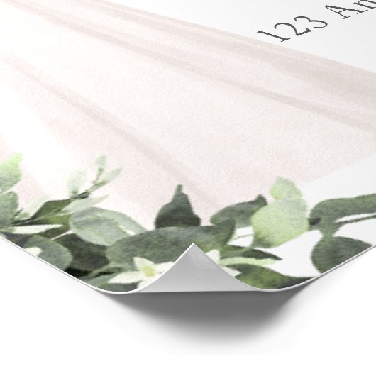 Elegant Illustrated Wedding Invitation Poster (Hoek)