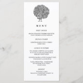 Elegant  Illustratie Peacock Wedding Menu (Voorkant)