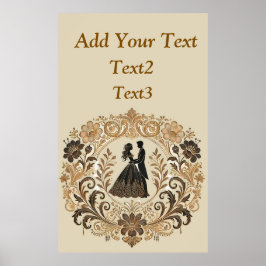 Elegant Illustratief Trouwontwerp Poster