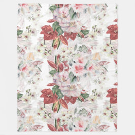 Elegant illustratieillustratie orchidee en lily La Fleece Deken