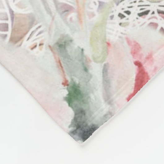 Elegant illustratieillustratie orchidee en lily La Fleece Deken (Hoek)