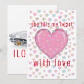 Elegant Ilovette Design Corvette C1 Ilustratie Kaart (Voorkant / Achterkant)