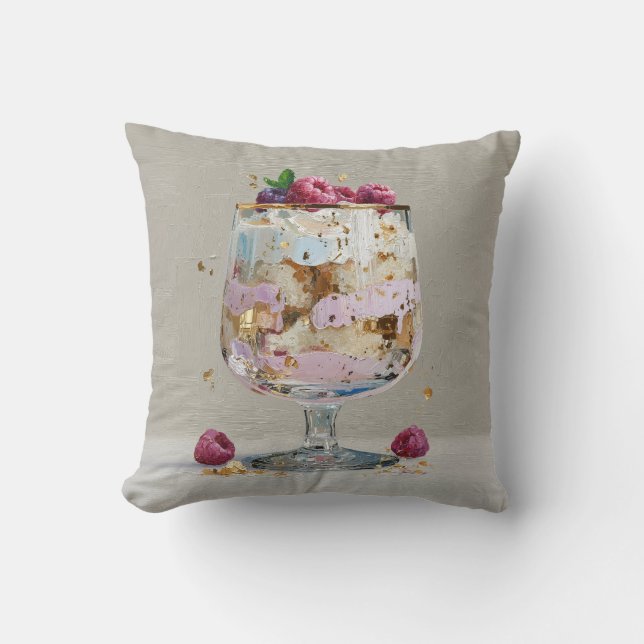 Elegant Impasto Frambozen Dessert Kussen (Voorkant)