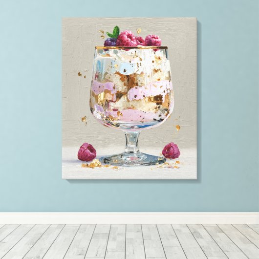 Elegant Impasto Framedessert  Canvas Afdruk (Insitu (Houten vloer))