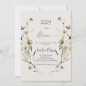 Elegant "In Bloom" Baby Shower Party Kaart (Voorkant)