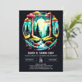 Elegant In De Bossen Kinderen Verjaardag Kaart (Staand voorkant)