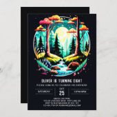 Elegant In De Bossen Kinderen Verjaardag Kaart (Voorkant / Achterkant)