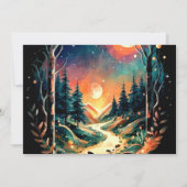 Elegant In de Bossen Magic Baby shower Kaart (Achterkant)