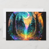 Elegant In de Bossen Magic Baby shower Kaart (Achterkant)