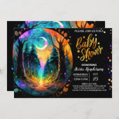 Elegant In de Bossen Magic Baby shower Kaart (Voorkant / Achterkant)