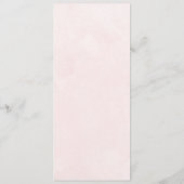 Elegant in de herfst Roze Tonen bruiloft Menu (Achterkant)