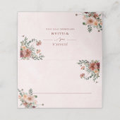 Elegant in de herfst Roze Tonen bruiloft Plaatskaartje (Buitenkant ongevouwen)