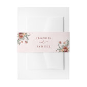 Elegant in de herfst Roze Tonen bruiloft Uitnodigingen Wikkel (Voorkant Voorbeeld)