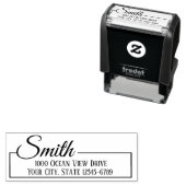 Elegant in doos retouradres  zelfinktende stempel (In situ)