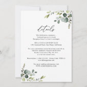 Elegant in één Waterverf Greenerding Wedding Kaart (Achterkant)