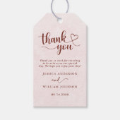 Elegant in herfst roze tinten Trouw Dank je wel Cadeaulabel (Voorkant)